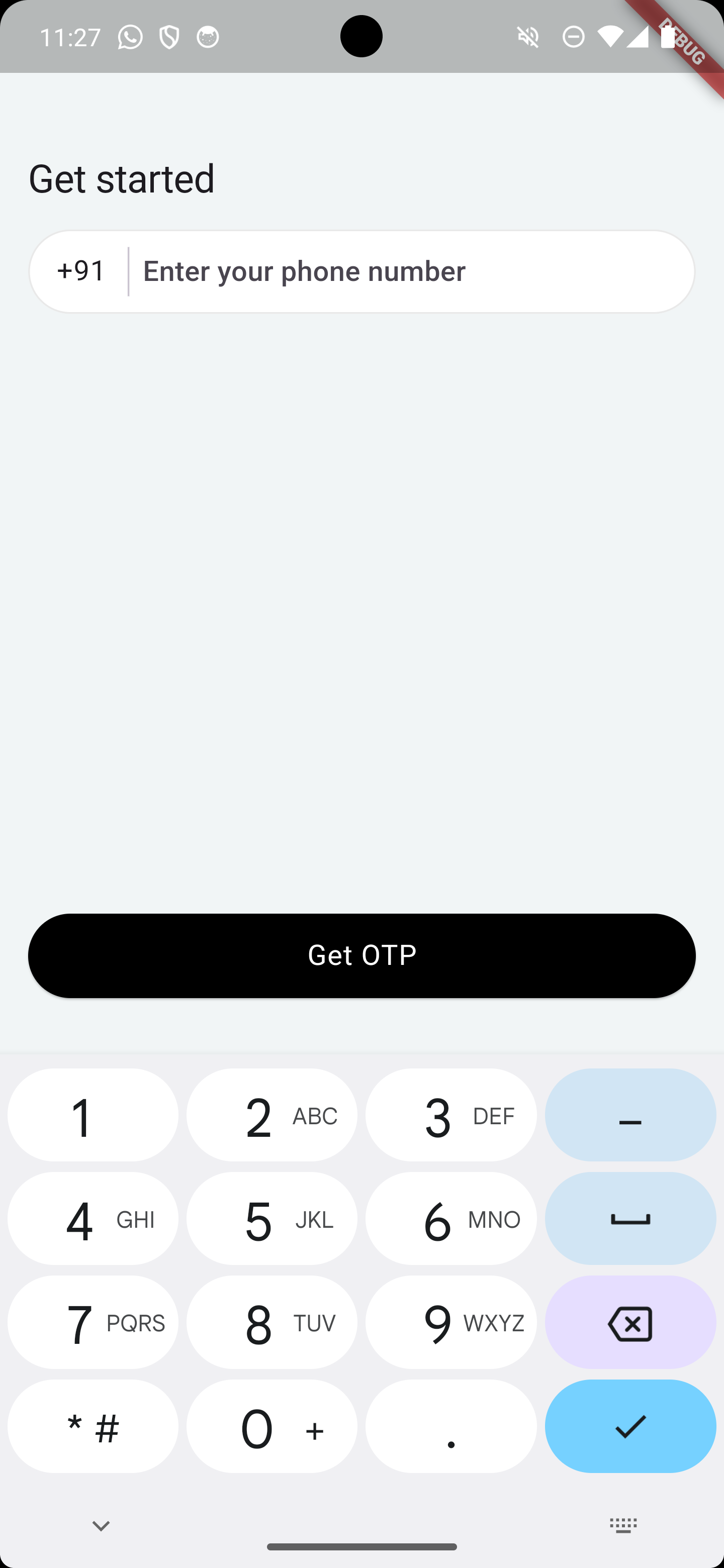 Customer App Interface Screenshot 1