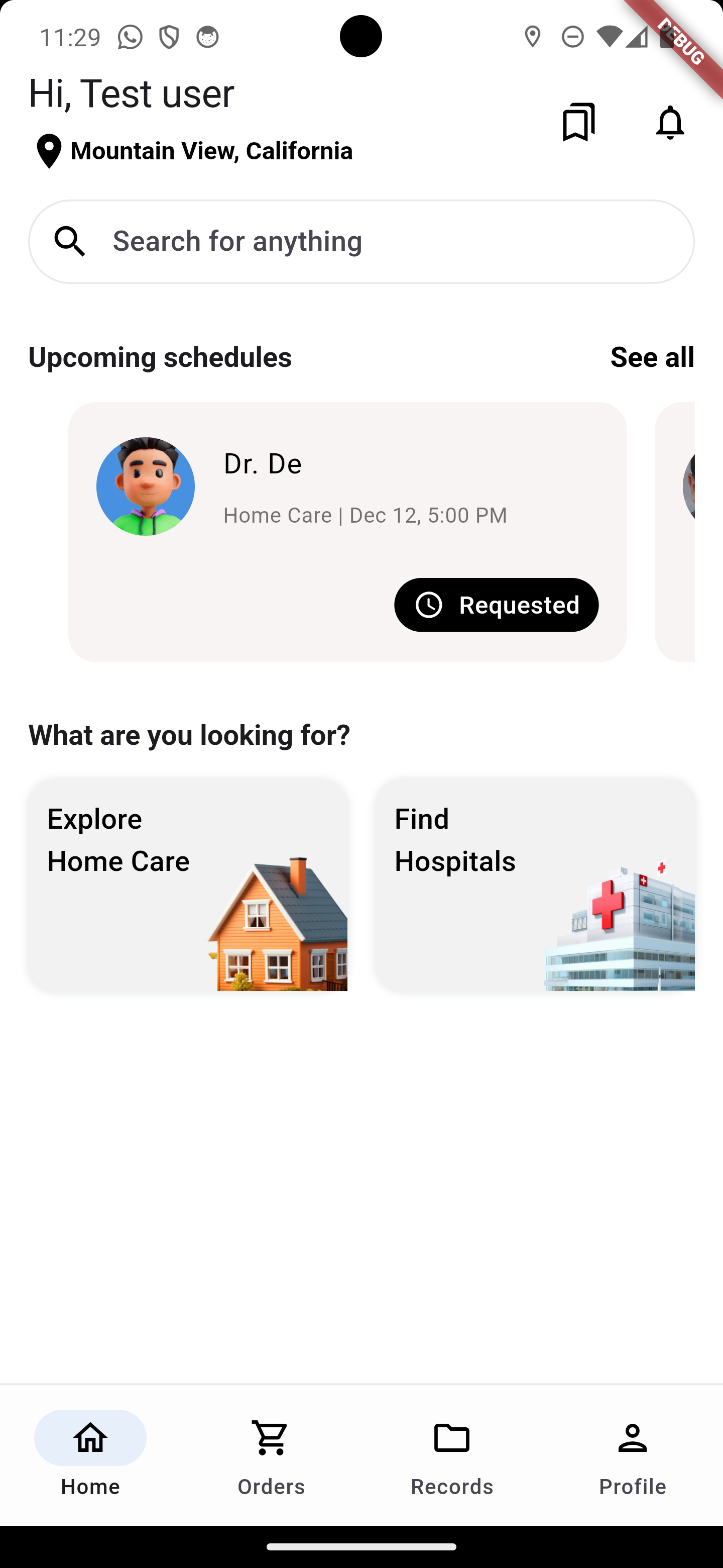 Customer App Interface Screenshot 2